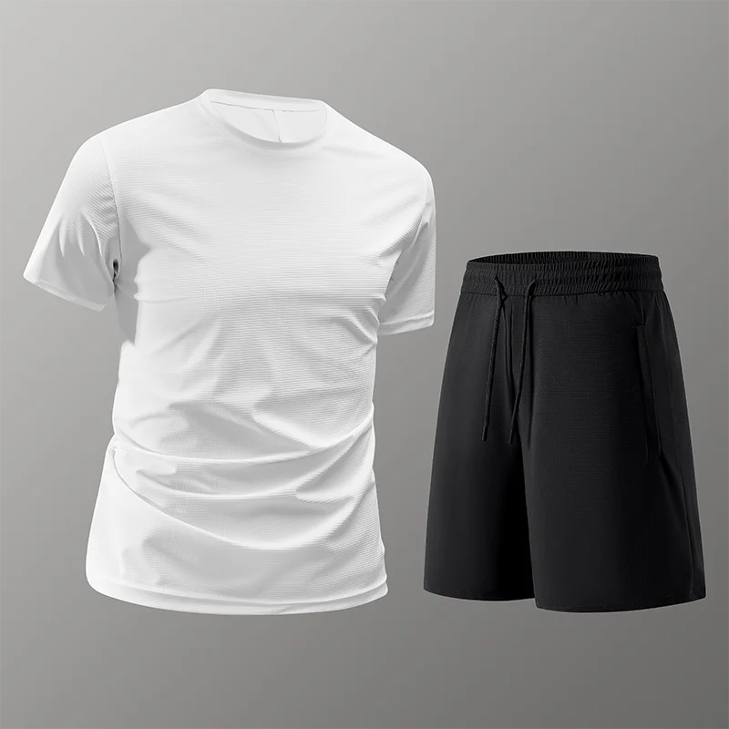 New Summer Men's Ice Silk Short Sleeve Set Couple Style Summer Mesh Loose Breathable Sports Speed Drying T Ice Silk
New Summer Men's Ice Silk Short Sleeve Set Couple Style Summer Mesh Loose Breathable Sports Speed Drying T Ice Silk