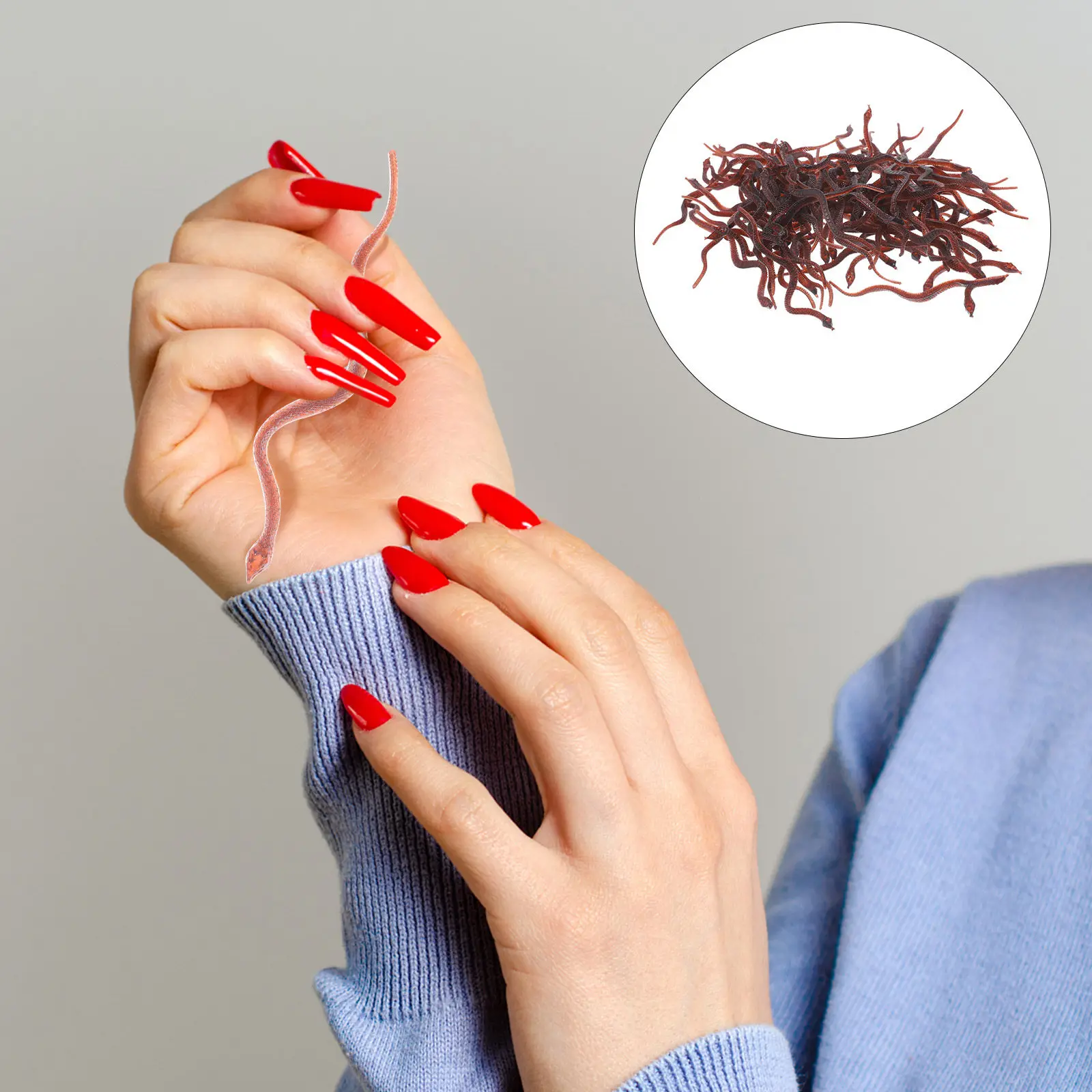 100 шт. Имитационные змеи-украшения: яркие цвета, реалистичная поза, реалистичный дизайн для веселых розыгрышей и образовательных целей
100 шт. Имитационные змеи-украшения: яркие цвета, реалистичная поза, реалистичный дизайн для веселых розыгрышей и образовательных целей