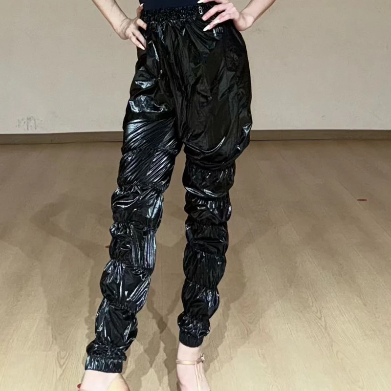 Black Patent Leather Latin Dance Pleated Pants Women'S Ballroom Dance Pants Adults Latin Dance Trousers Practice Wear SL14544
Black Patent Leather Latin Dance Pleated Pants Women'S Ballroom Dance Pants Adults Latin Dance Trousers Practice Wear SL14544