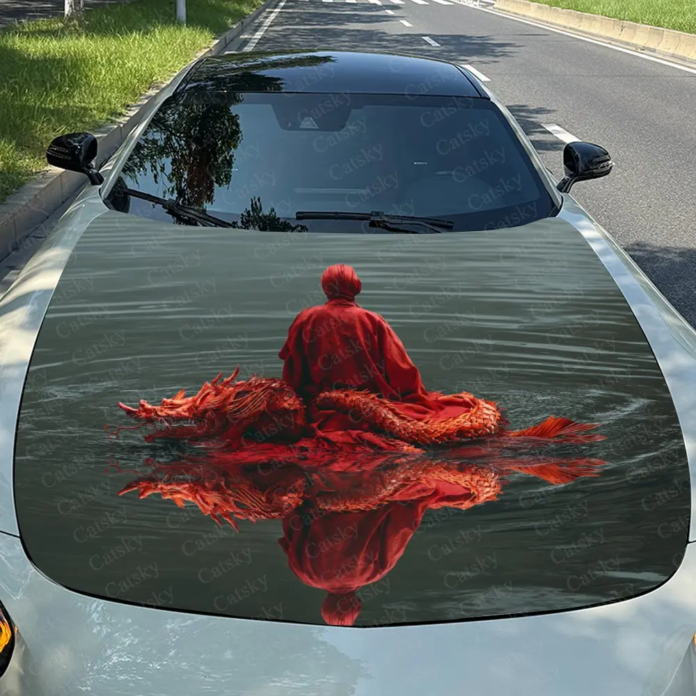 Red Robed Mysterious Man And Dragon Car Hood Sticker - Durable Vinyl Film, Splash Proof And Easy To Remove, Suitable For All Car
Red Robed Mysterious Man And Dragon Car Hood Sticker - Durable Vinyl Film, Splash Proof And Easy To Remove, Suitable For All Car