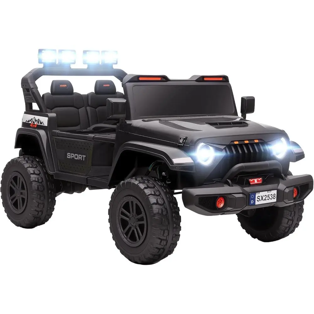 2-Seater 24V Kids Electric Ride-On Truck, 44-50 L, 4WD, 5 MPH, Remote Control, Spring Suspension, Storage, LED Lights, Ages 3-7
2-Seater 24V Kids Electric Ride-On Truck, 44-50 L, 4WD, 5 MPH, Remote Control, Spring Suspension, Storage, LED Lights, Ages 3-7