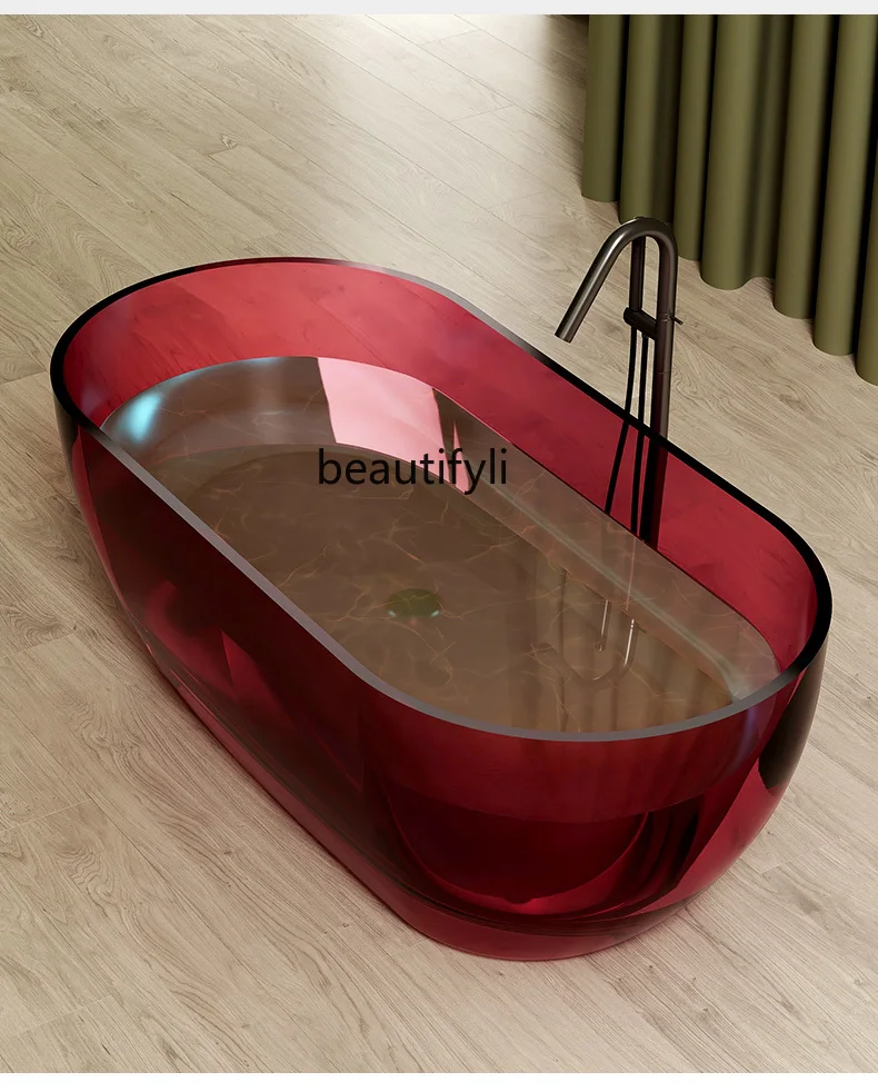 Color transparent resin bathtub, personalized crystal hotel homestay home glass independent bathtub
Color transparent resin bathtub, personalized crystal hotel homestay home glass independent bathtub