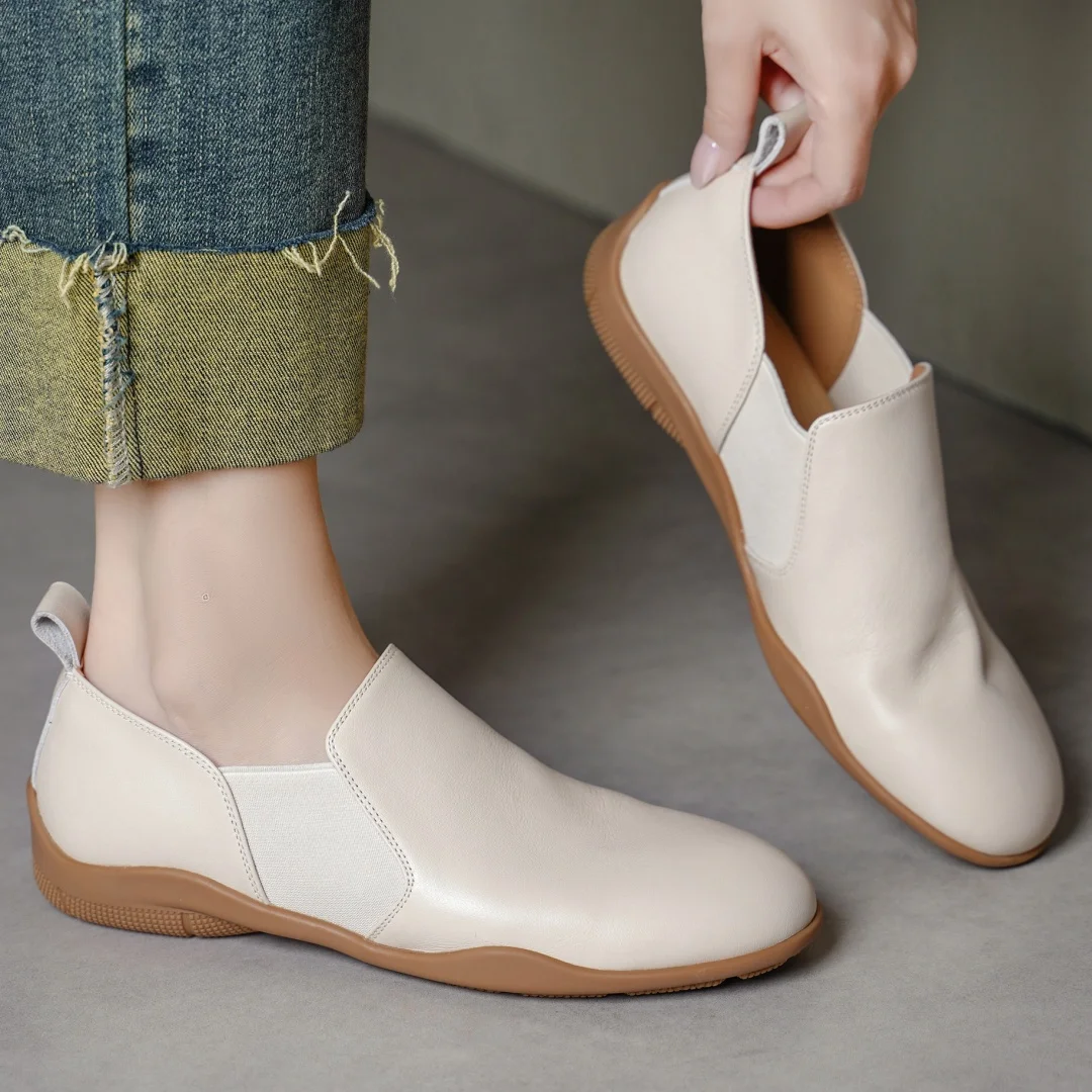 danxuefei women's cow leather elastic fabric patchwork square toe slip-on flats loafers high quality soft comfortable moccasins
danxuefei women's cow leather elastic fabric patchwork square toe slip-on flats loafers high quality soft comfortable moccasins