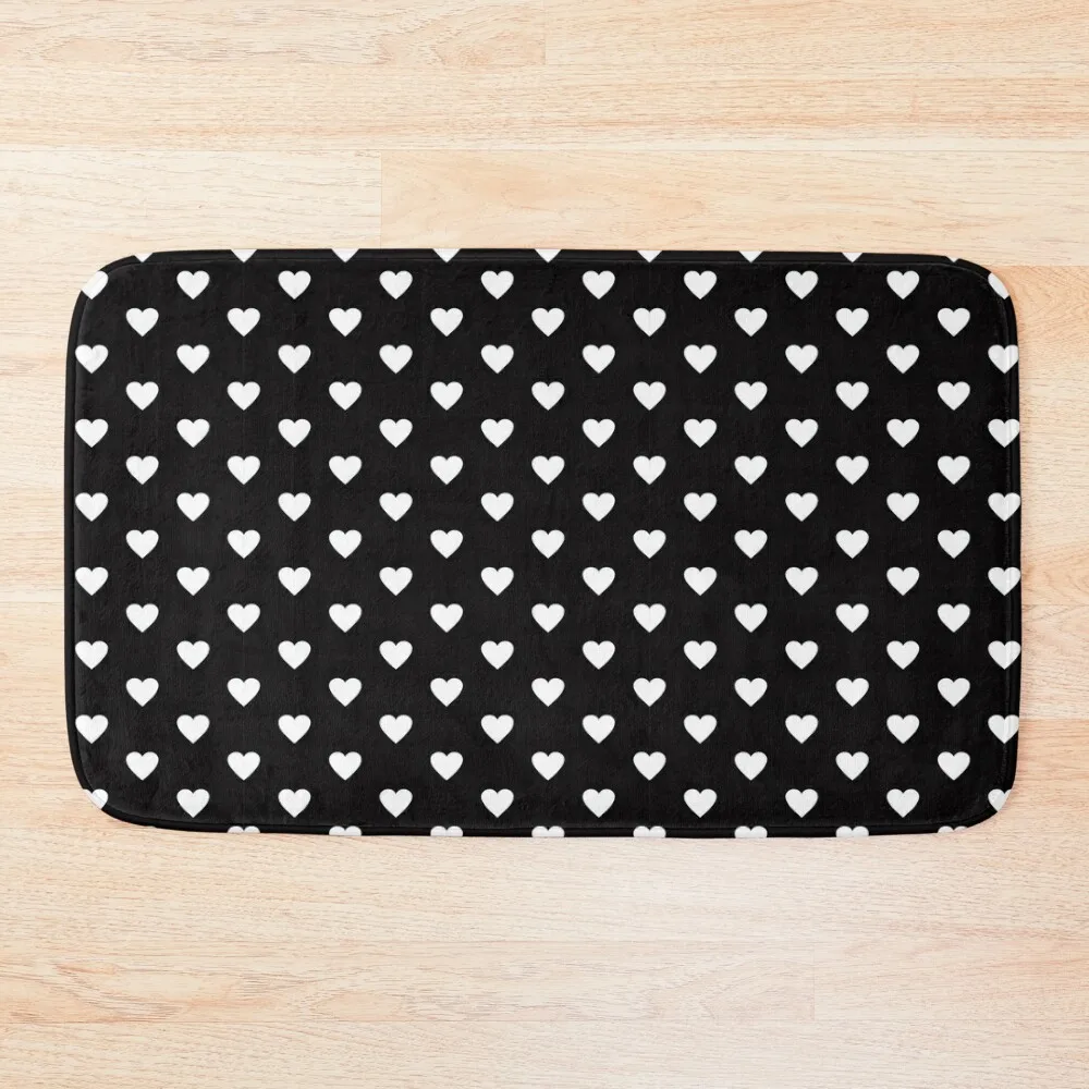 Jet Black and White Heart Pattern Bath Mat Accessories For Shower And Services Things For Bathroom Waterproof Bathroom Rugs Mat
Jet Black and White Heart Pattern Bath Mat Accessories For Shower And Services Things For Bathroom Waterproof Bathroom Rugs Mat