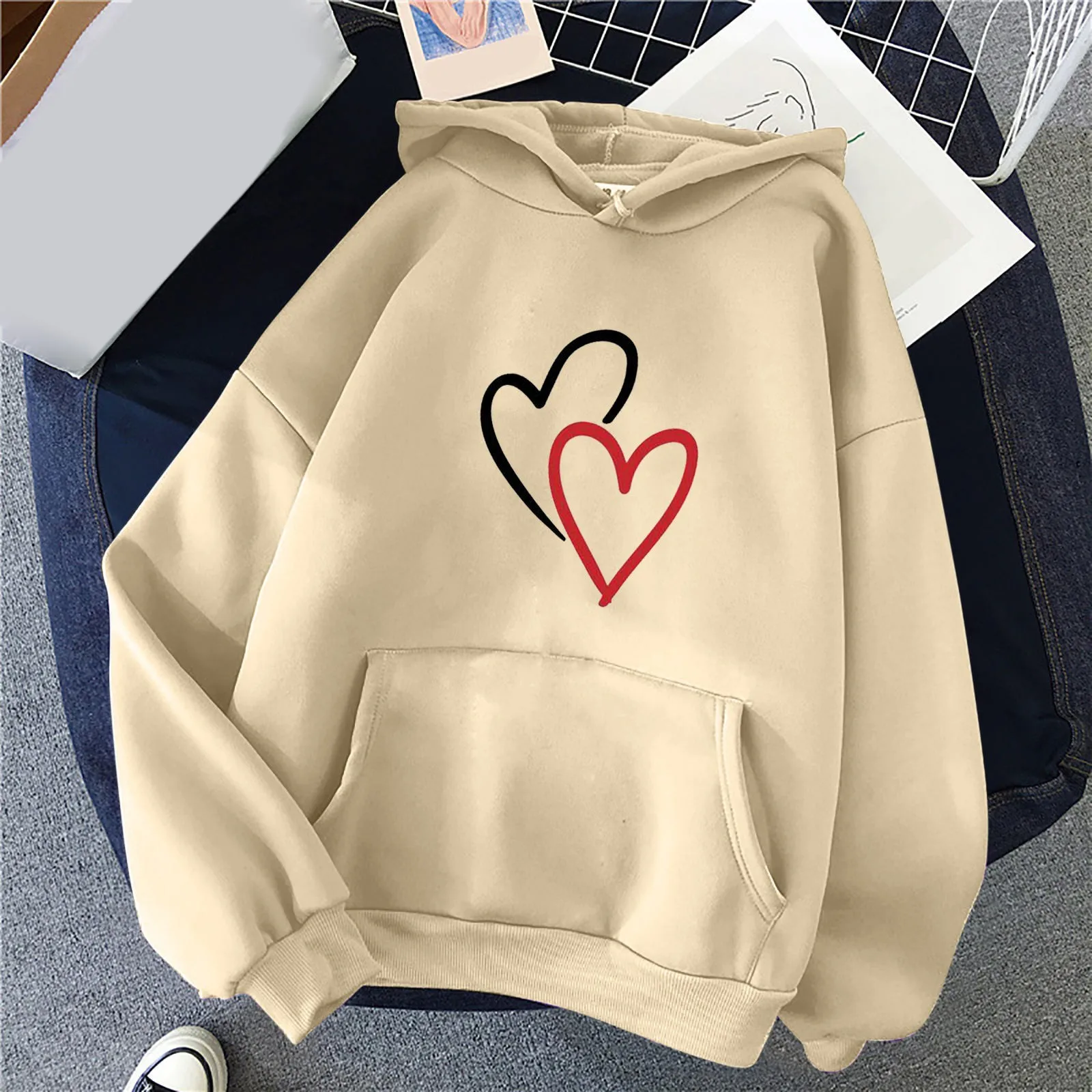 2024 Cross border E-commerce Europe Station Comfortable Hoodie with Love Pattern Printing for Men and Women, Hooded Pocket Draws
2024 Cross border E-commerce Europe Station Comfortable Hoodie with Love Pattern Printing for Men and Women, Hooded Pocket Draws