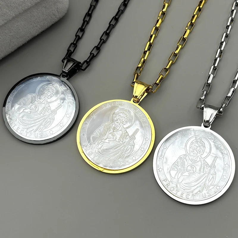 SAINT JUDE Protect Us Pendant Necklace for Men Women Stainless Steel Gold Silver Color Saint Jude Thaddeus Chain Amulet Jewelry
SAINT JUDE Protect Us Pendant Necklace for Men Women Stainless Steel Gold Silver Color Saint Jude Thaddeus Chain Amulet Jewelry