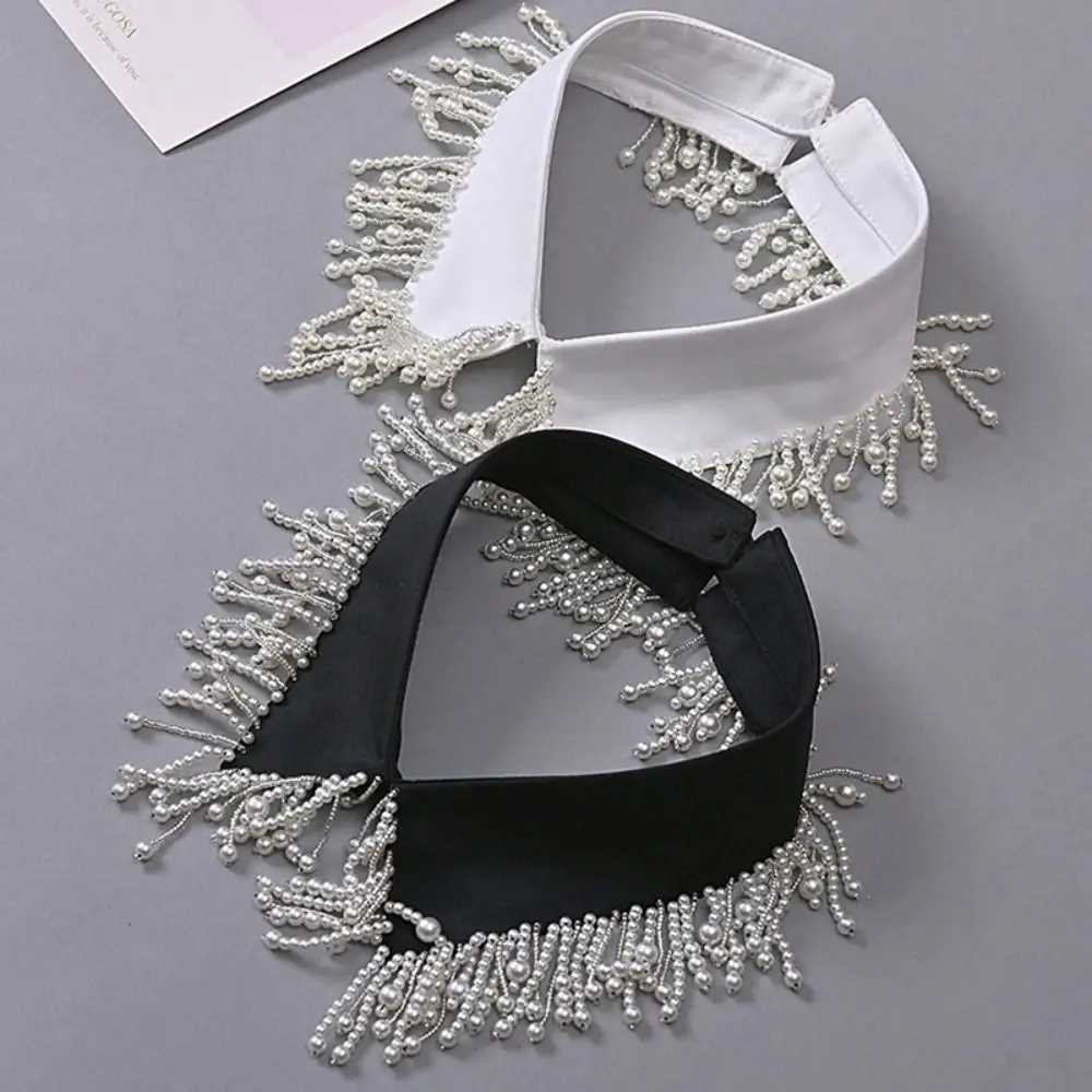 Fashion White Black Pearl Fake Collar Shirt Lapel Detachable Collar Neckline Removable Clothes Accessories False Collar Women
Fashion White Black Pearl Fake Collar Shirt Lapel Detachable Collar Neckline Removable Clothes Accessories False Collar Women
