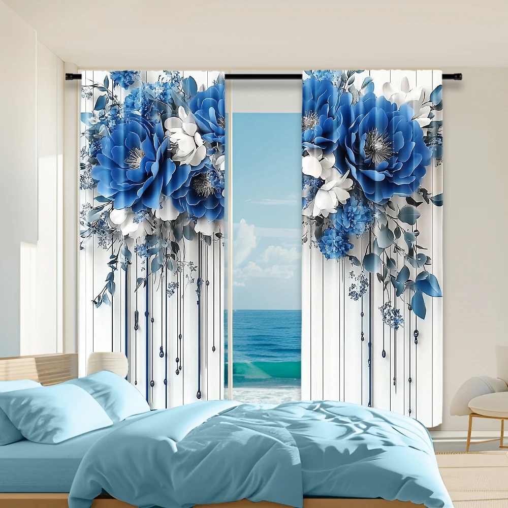 2Pcs Contemporary Floral Curtain Polyester Bathroom Curtain Fashion Machine Washable Easy Clean Multi-Purpose Home Decor
2Pcs Contemporary Floral Curtain Polyester Bathroom Curtain Fashion Machine Washable Easy Clean Multi-Purpose Home Decor