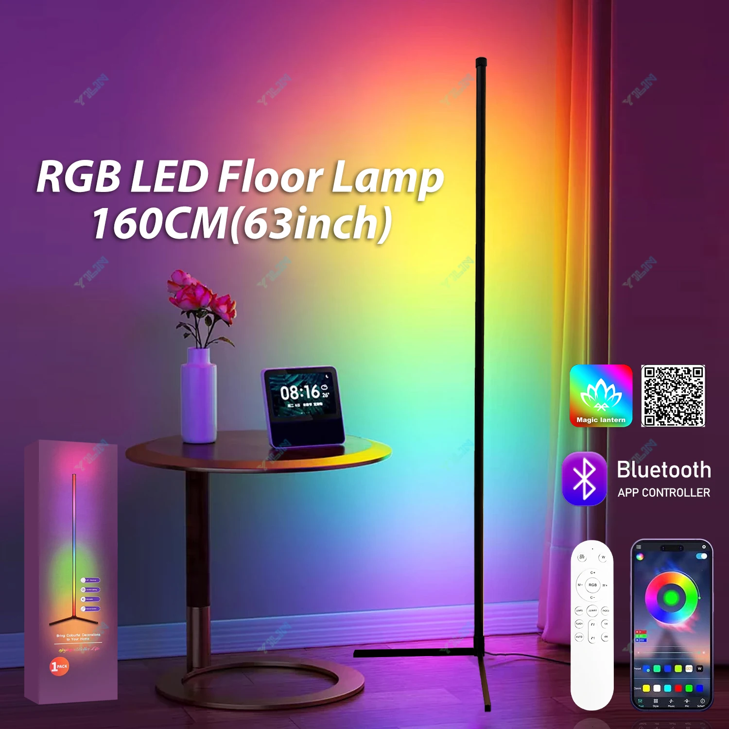 Smart RGB Dream Color LED Floor Lamp APP & Remote Control with Music Sync 16 Million Color Change Standing Mood Light Desk Lamp
Smart RGB Dream Color LED Floor Lamp APP & Remote Control with Music Sync 16 Million Color Change Standing Mood Light Desk Lamp