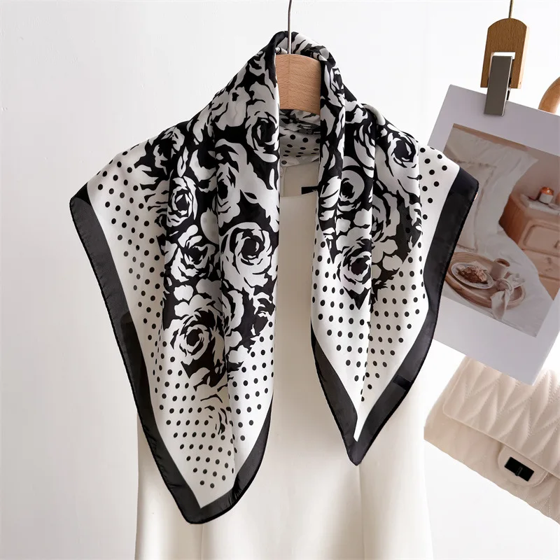 Имитация шелкового шарфа с цветочным принтом в горошек, квадратный шарф, высококачественная шаль, универсальный шеей, маленький квадратный шарф, платок, шарф 
Имитация шелкового шарфа с цветочным принтом в горошек, квадратный шарф, высококачественная шаль, универсальный шеей, маленький квадратный шарф, платок, шарф