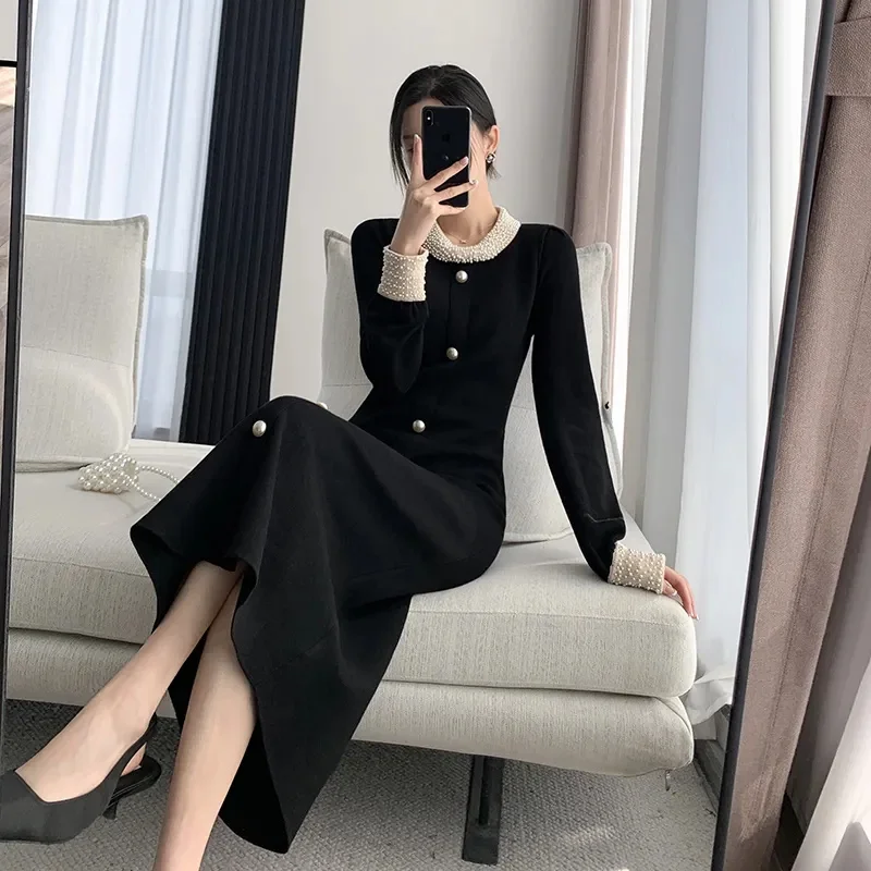 High-grade Ladies Round Neck Knitting Long Vestidos Female Long Sleeves Knitted Maxi Dress Spring Autumn Women Sweater Dresses
High-grade Ladies Round Neck Knitting Long Vestidos Female Long Sleeves Knitted Maxi Dress Spring Autumn Women Sweater Dresses
