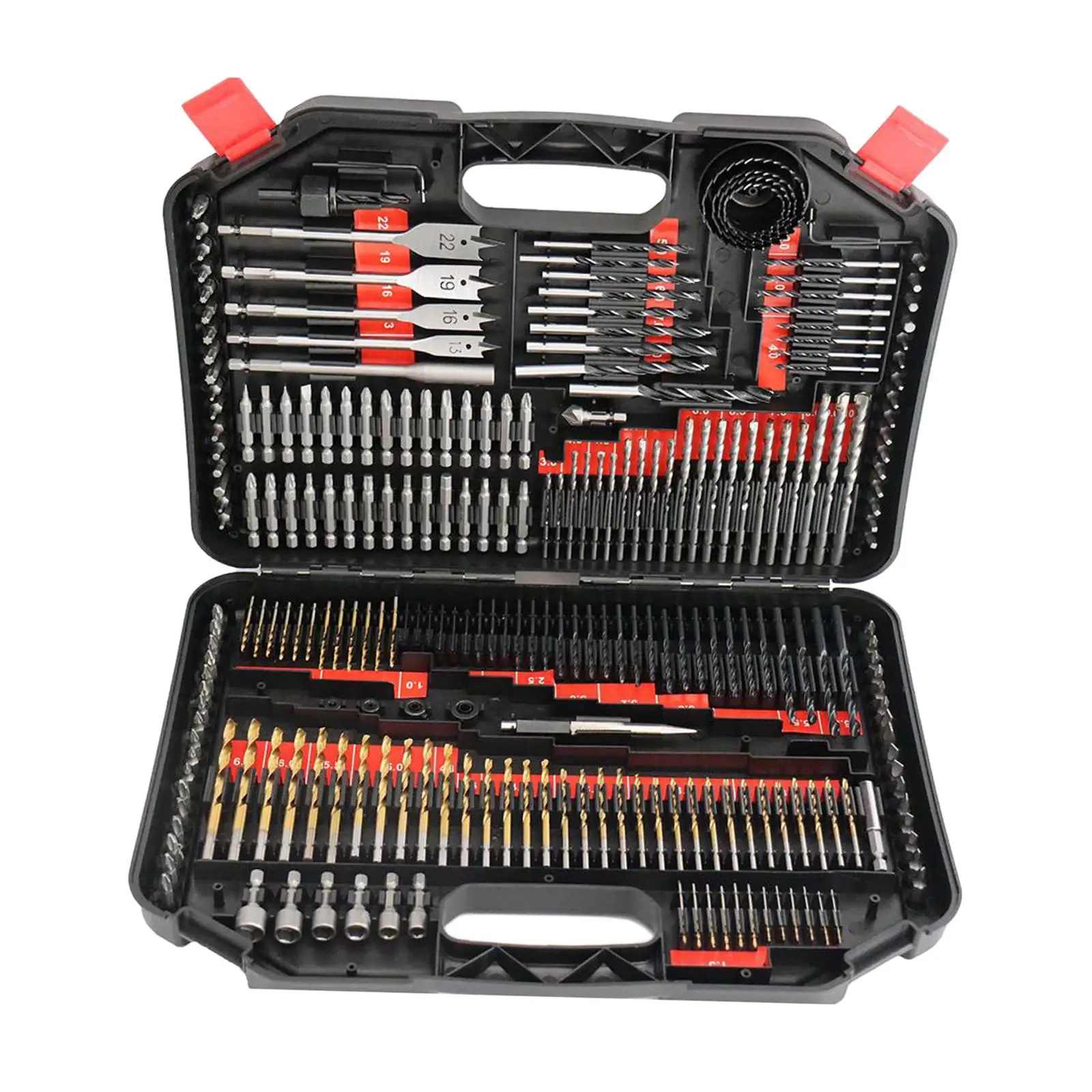 246 Pieces Drill Bit Set Conventional with Carrying Case Drill and Driver Multi Bit for Brick Home Repair Sheet Metal Tile Wood
246 Pieces Drill Bit Set Conventional with Carrying Case Drill and Driver Multi Bit for Brick Home Repair Sheet Metal Tile Wood