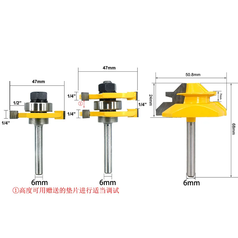 Набор из 3 предметов: Т-образные шипорезные ножи с 3 зубьями, пластина для сращивания головки инструмента под углом 45 градусов.
Набор из 3 предметов: Т-образные шипорезные ножи с 3 зубьями, пластина для сращивания головки инструмента под углом 45 градусов.