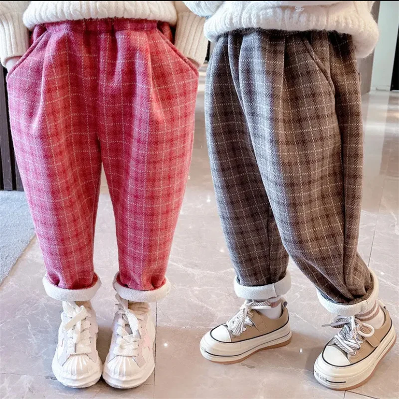 Winter Warm Kid Pant Boy Girl Sport Trousers Plaid Casual Elastic High Waist Velvet Thicken Children Pant Clothes Toddler A999
Winter Warm Kid Pant Boy Girl Sport Trousers Plaid Casual Elastic High Waist Velvet Thicken Children Pant Clothes Toddler A999