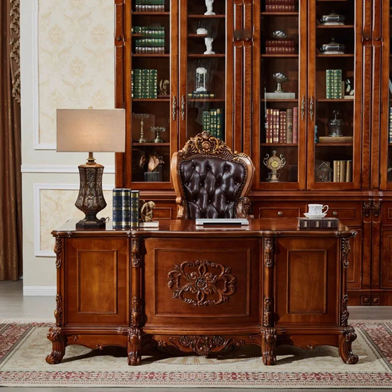Wooden Luxury Office Desk Executive Reception Modern Study Aesthetic Office Desk Design Crafts Ufficio Commercial Furniture
Wooden Luxury Office Desk Executive Reception Modern Study Aesthetic Office Desk Design Crafts Ufficio Commercial Furniture
