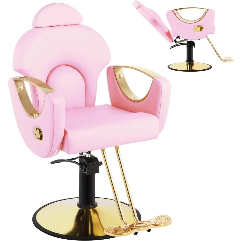 Salon Barber Chair, Reclining Salon Chair for Hair Stylist, Hair Chairs, 360 Degrees Swivel Styling Braiding Hairdresser Chair
Salon Barber Chair, Reclining Salon Chair for Hair Stylist, Hair Chairs, 360 Degrees Swivel Styling Braiding Hairdresser Chair