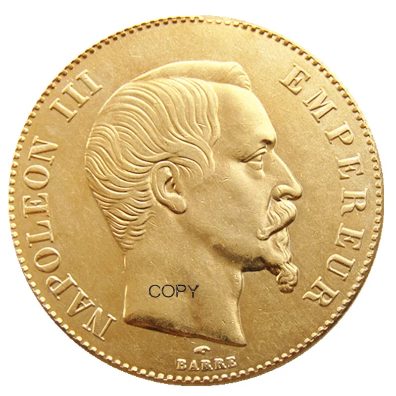 Франция, 1855 - 1859 A B, 8 шт., позолоченные копии и монеты Наполеона III в 100 франков
Франция, 1855 - 1859 A B, 8 шт., позолоченные копии и монеты Наполеона III в 100 франков