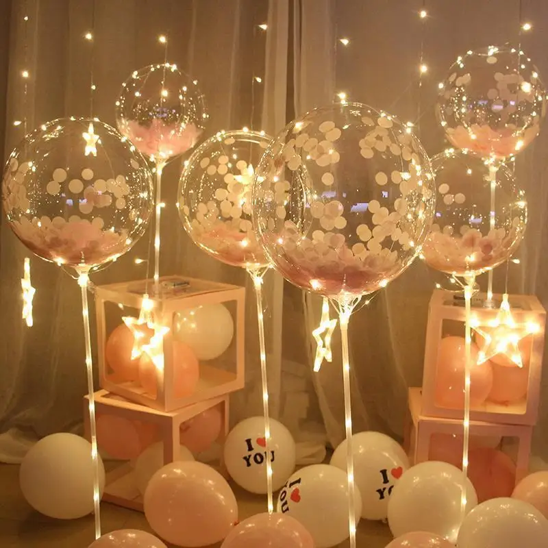 Luminous Transparent Balloons Proposal Scene Decoration Proposal Atmosphere Setting Birthday Decorative Festival Supplies
Luminous Transparent Balloons Proposal Scene Decoration Proposal Atmosphere Setting Birthday Decorative Festival Supplies