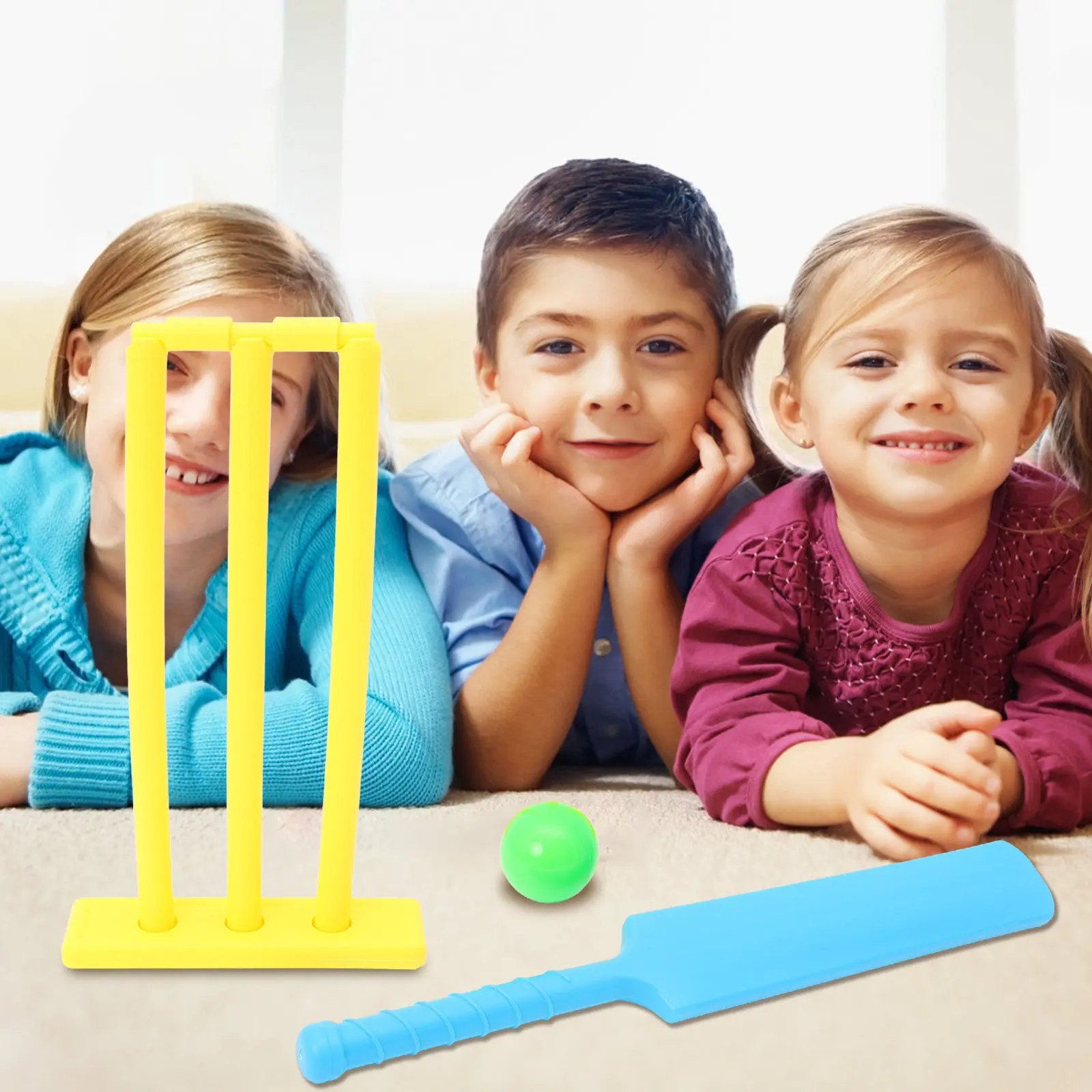 1Set Unisex Cricket Set Portable Plastic Bat and Stumps Backyard Beach Sports Game Improve Flexibility Hand Eye Coordination
1Set Unisex Cricket Set Portable Plastic Bat and Stumps Backyard Beach Sports Game Improve Flexibility Hand Eye Coordination