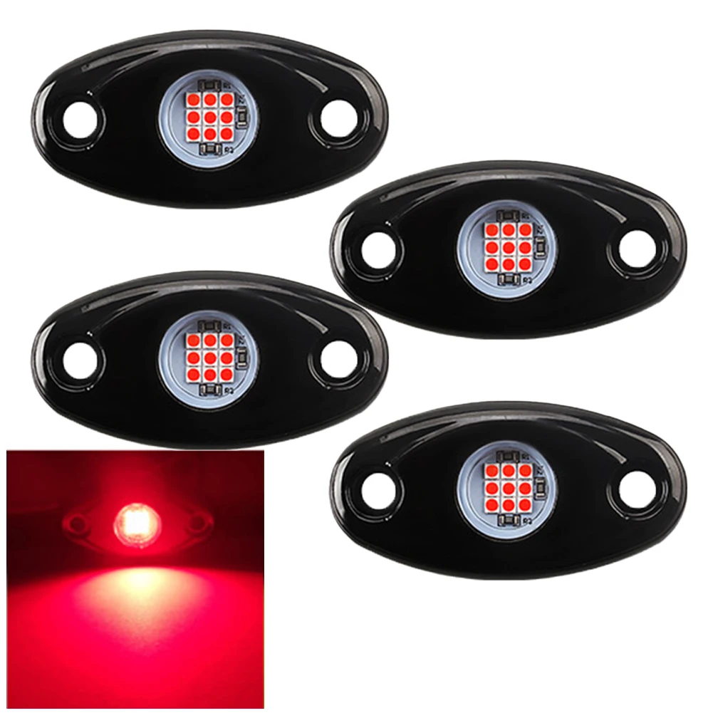 4pcs LED Rock Lights Underbody Light 9W 12V-24V DC Decorative Light For Jeep Truck ATV UTV 4X4 Car Boat Accessories
4pcs LED Rock Lights Underbody Light 9W 12V-24V DC Decorative Light For Jeep Truck ATV UTV 4X4 Car Boat Accessories