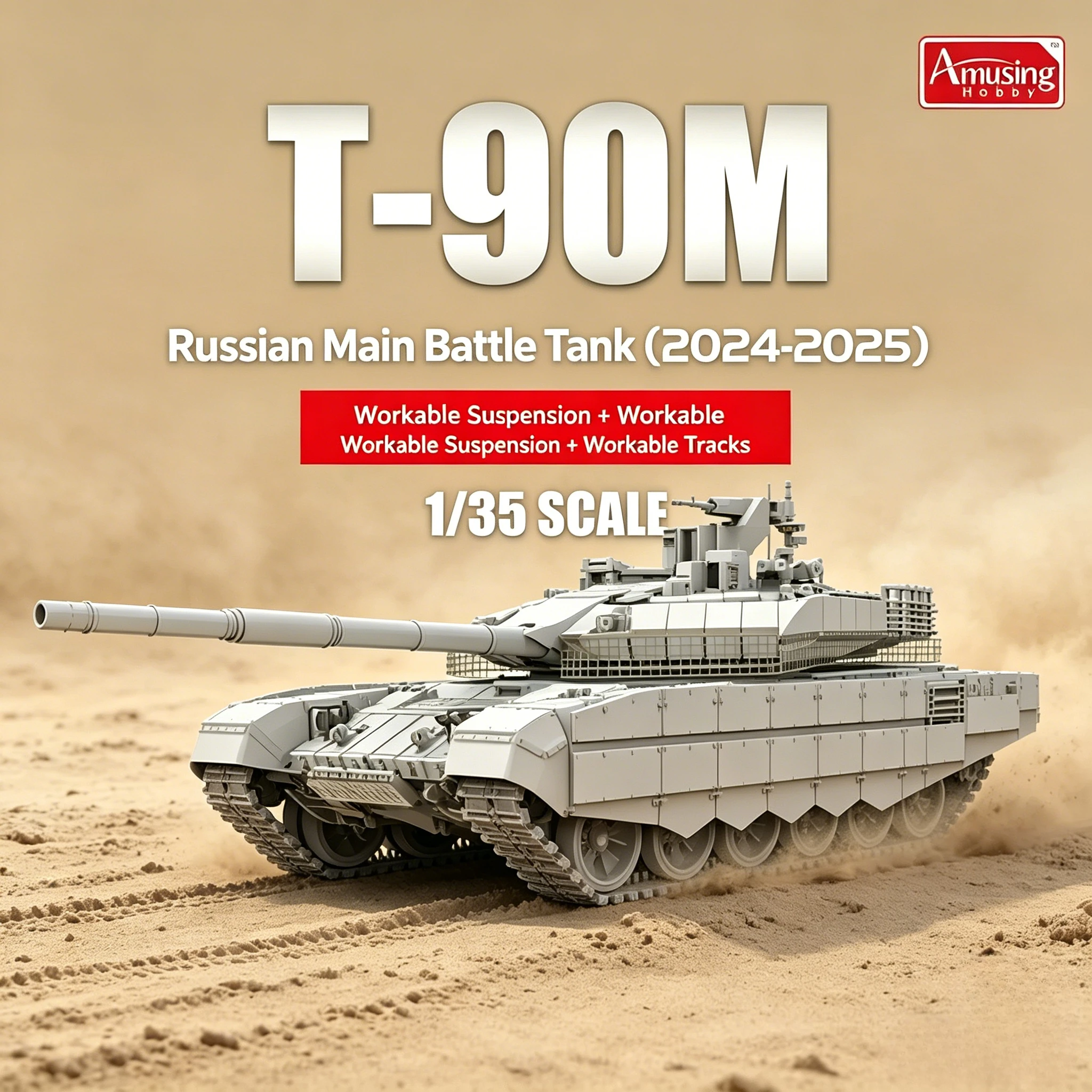 Amusing Hobby model building kits 35A070 Russian T-90M Main Battle Tank 1/35
Amusing Hobby model building kits 35A070 Russian T-90M Main Battle Tank 1/35