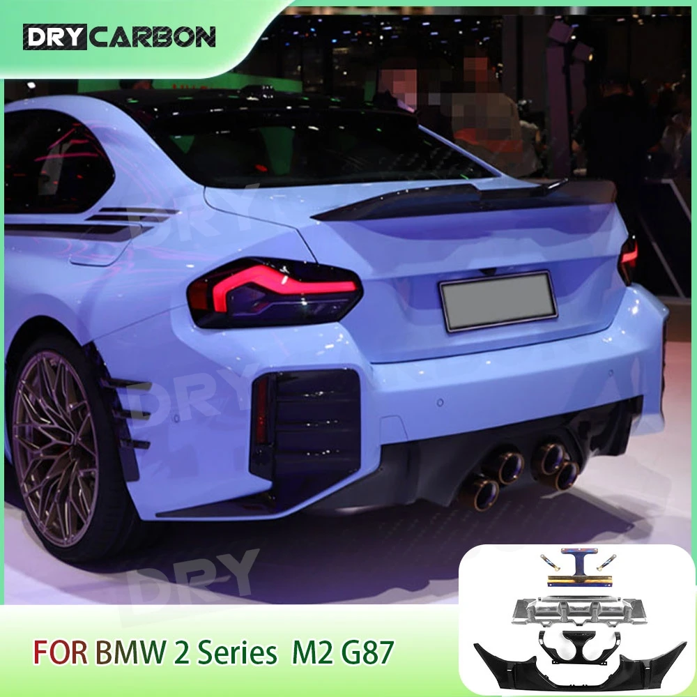 Rear Bumper Diffuser Spoiler Exhaust Baffle Trims Dry Carbon Fiber Body Kits for BMW M2 G87 2023+ FRP Bumper Guards
Rear Bumper Diffuser Spoiler Exhaust Baffle Trims Dry Carbon Fiber Body Kits for BMW M2 G87 2023+ FRP Bumper Guards