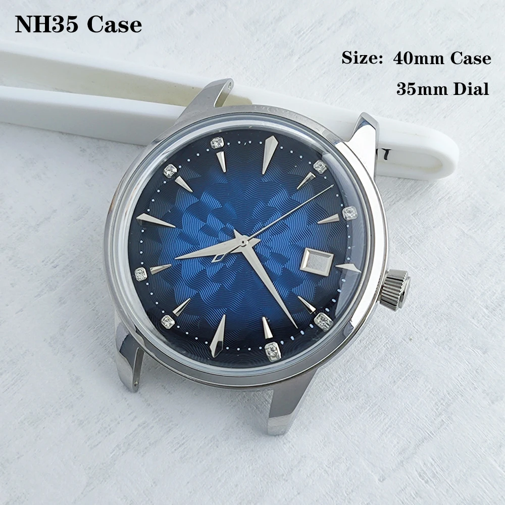 40mm arched glass watch case and 35mm custom logo watch dial fit NH35 movement waterproof steel cocktail watch case accessories
40mm arched glass watch case and 35mm custom logo watch dial fit NH35 movement waterproof steel cocktail watch case accessories