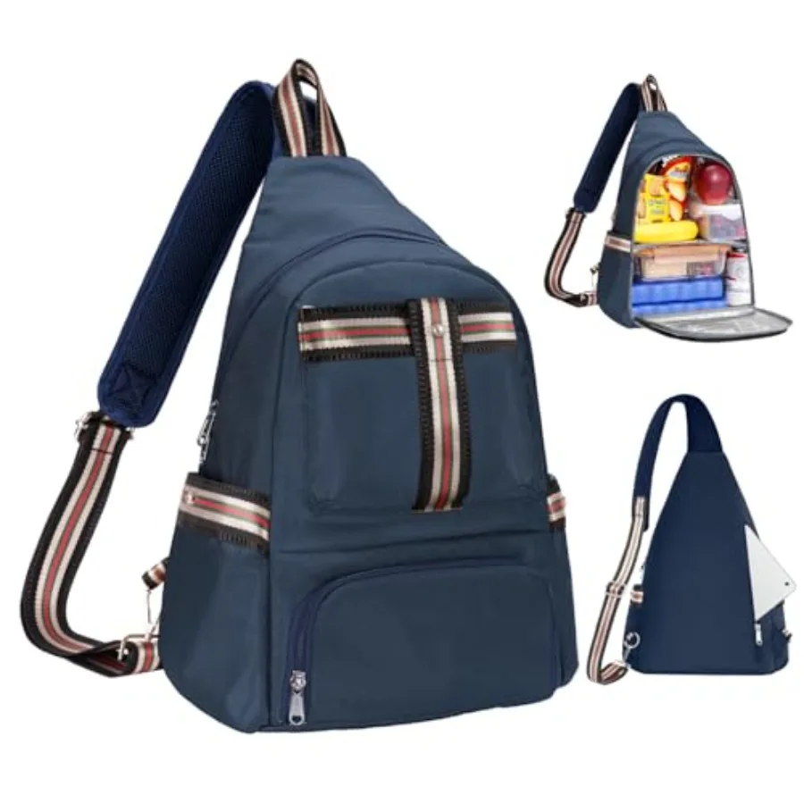 Crossbody Lunch Backpack, Double Deck Insulated Lunch Box for Men Women Adult, Leakproof Lunchbox with Side Pokets for iPad, La
Crossbody Lunch Backpack, Double Deck Insulated Lunch Box for Men Women Adult, Leakproof Lunchbox with Side Pokets for iPad, La