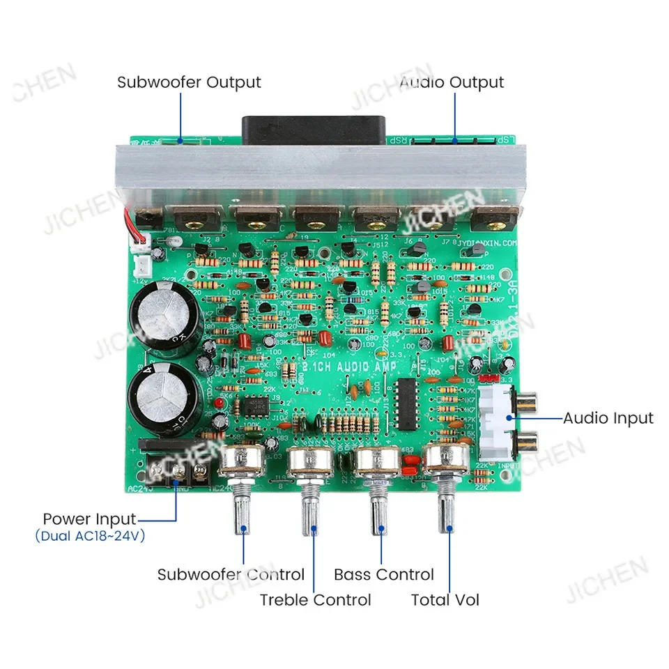 CSJC DX-2.1-3 канал, мощная плата усилителя мощности для сабвуфера, бесплатный клеммный кабель 3,96
CSJC DX-2.1-3 канал, мощная плата усилителя мощности для сабвуфера, бесплатный клеммный кабель 3,96