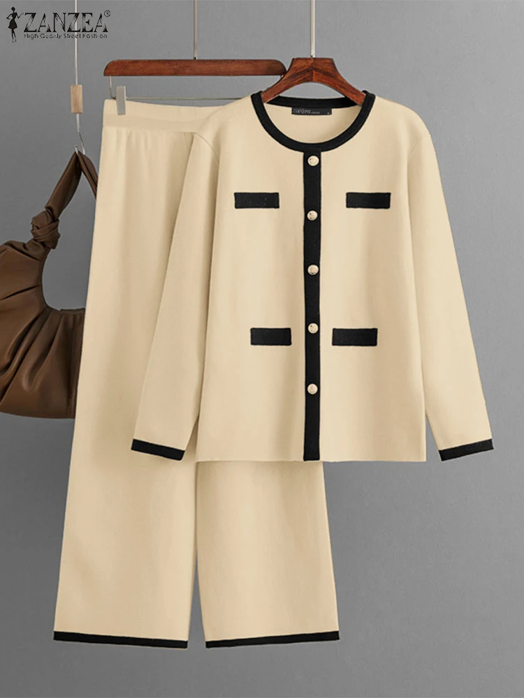 Fashion 2PCS Women Outfits Spring Autumn Pant Sets 2025 ZANZEA Contrast Color Matching Sets Long Sleeve Work Shirt Trousers Suit
Fashion 2PCS Women Outfits Spring Autumn Pant Sets 2025 ZANZEA Contrast Color Matching Sets Long Sleeve Work Shirt Trousers Suit