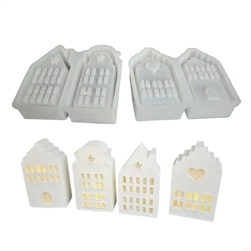 Silicone Mold for Tealight Holder Decoration 4 House Shaped Light Making Molds Jewelry Making Supplies
Silicone Mold for Tealight Holder Decoration 4 House Shaped Light Making Molds Jewelry Making Supplies