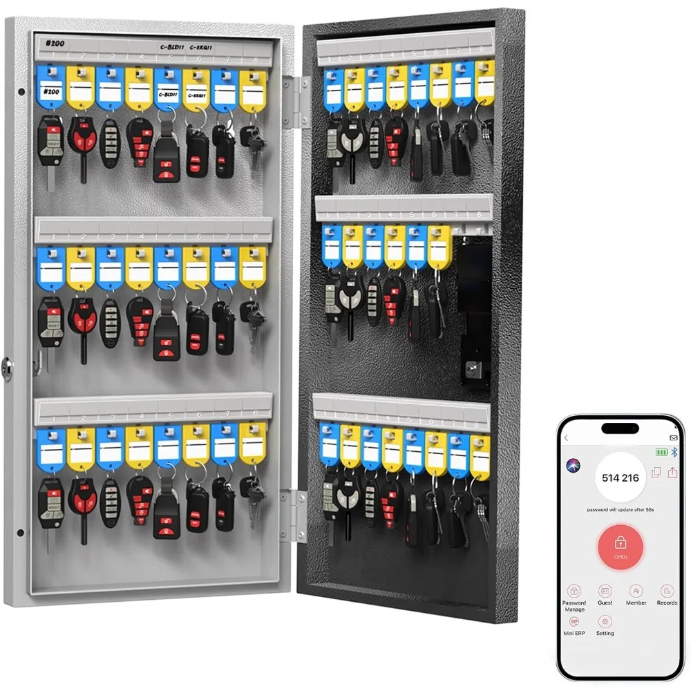 48 Key Smart Lock Box Wall Mount for Commercial Use App Keypad Bluetooth WiFi Access Log Tracking School Office
48 Key Smart Lock Box Wall Mount for Commercial Use App Keypad Bluetooth WiFi Access Log Tracking School Office