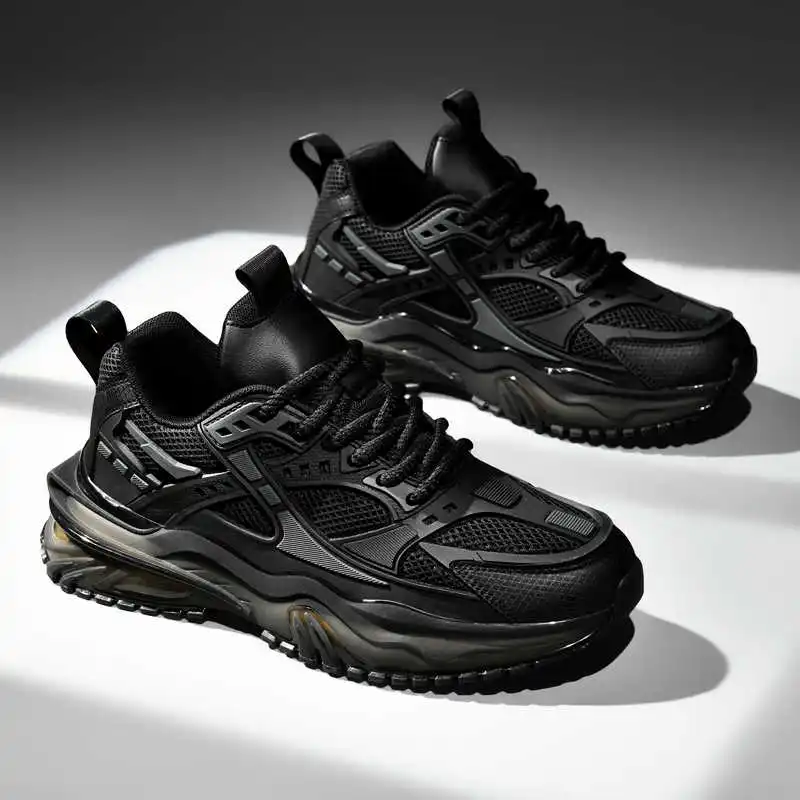 Round Foot Flat Sole Black Mens Tennis Training High-level Sneakers Casual Sports Shoes Deals Tenni Sapateneis Scarp 
Round Foot Flat Sole Black Mens Tennis Training High-level Sneakers Casual Sports Shoes Deals Tenni Sapateneis Scarp