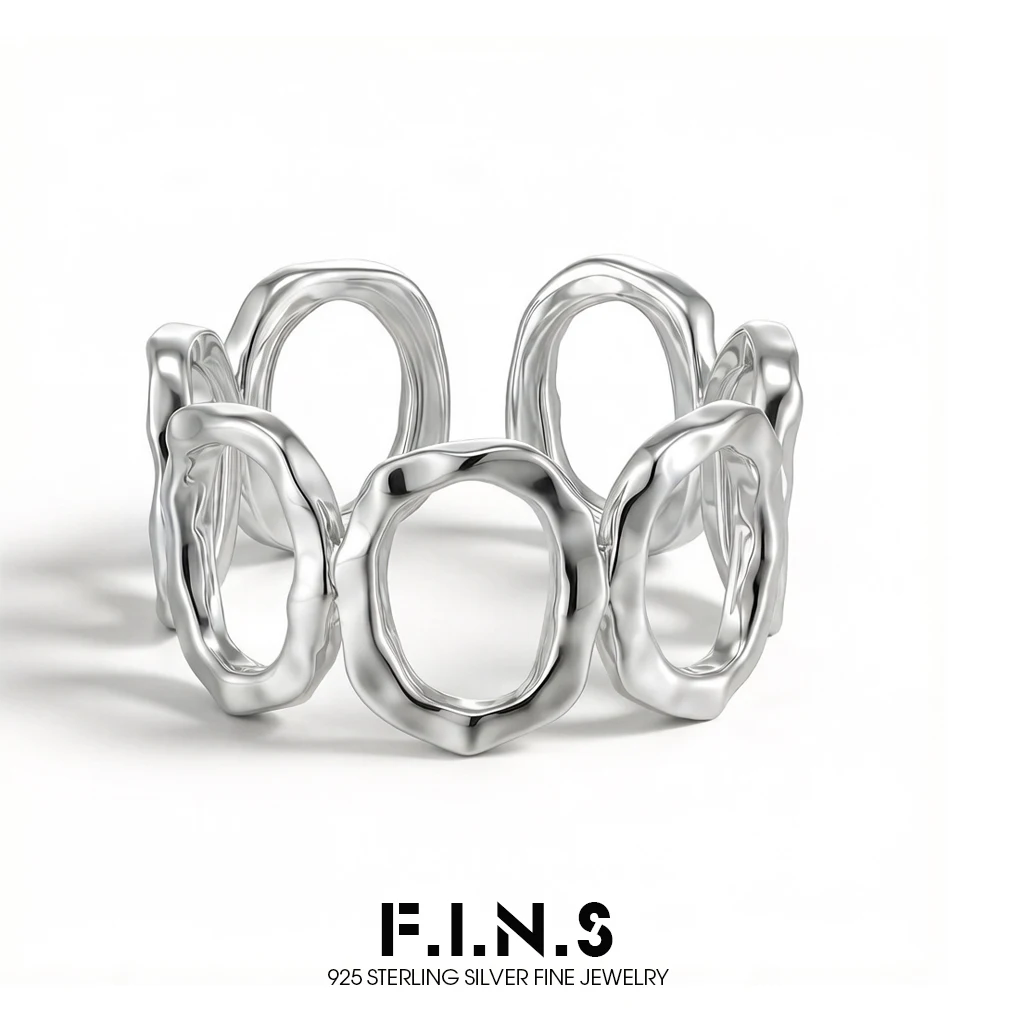 F.I.N.S Real 925 Sterling Silver Geometric Hollow Ring Classic Irregular Round Finger Ring Women Wedding Engagement Jewelry Gift
F.I.N.S Real 925 Sterling Silver Geometric Hollow Ring Classic Irregular Round Finger Ring Women Wedding Engagement Jewelry Gift
