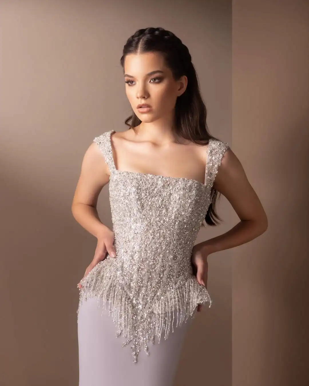 Ofherown Light Purple Beaded Tassel Corset Mermaid Evening Dress Square Neck Sleeveless Formal Prom Gown for Wedding Party
Ofherown Light Purple Beaded Tassel Corset Mermaid Evening Dress Square Neck Sleeveless Formal Prom Gown for Wedding Party