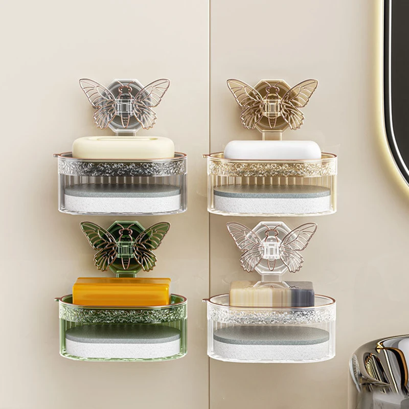 Держатель для мыла Butterfly — дизайнерская присоска, двухслойная коробка для мыла с губкой и дренажем, полка для хранения мыла без сверления
Держатель для мыла Butterfly — дизайнерская присоска, двухслойная коробка для мыла с губкой и дренажем, полка для хранения мыла без сверления