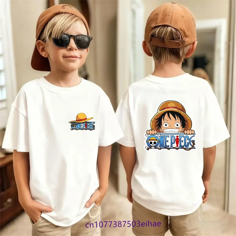 Детская футболка One Piece Luffy из мягкого хлопка, дышащая, с короткими рукавами, летняя повседневная футболка с аниме-графикой для мальчиков и девочек, повседневная одежда для детей от 3 до 13 лет
Детская футболка One Piece Luffy из мягкого хлопка, дышащая, с короткими рукавами, летняя повседневная футболка с аниме-графикой для мальчиков и девочек, повседневная одежда для детей от 3 до 13 лет