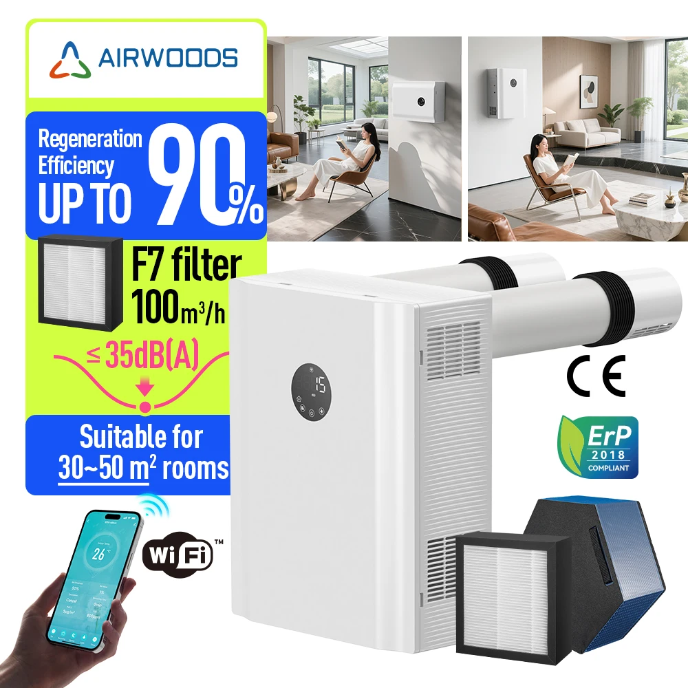 Wall-Mounted Erv WIFI Connectivity Smart Ventilation System For Smart Home Integration
Wall-Mounted Erv WIFI Connectivity Smart Ventilation System For Smart Home Integration