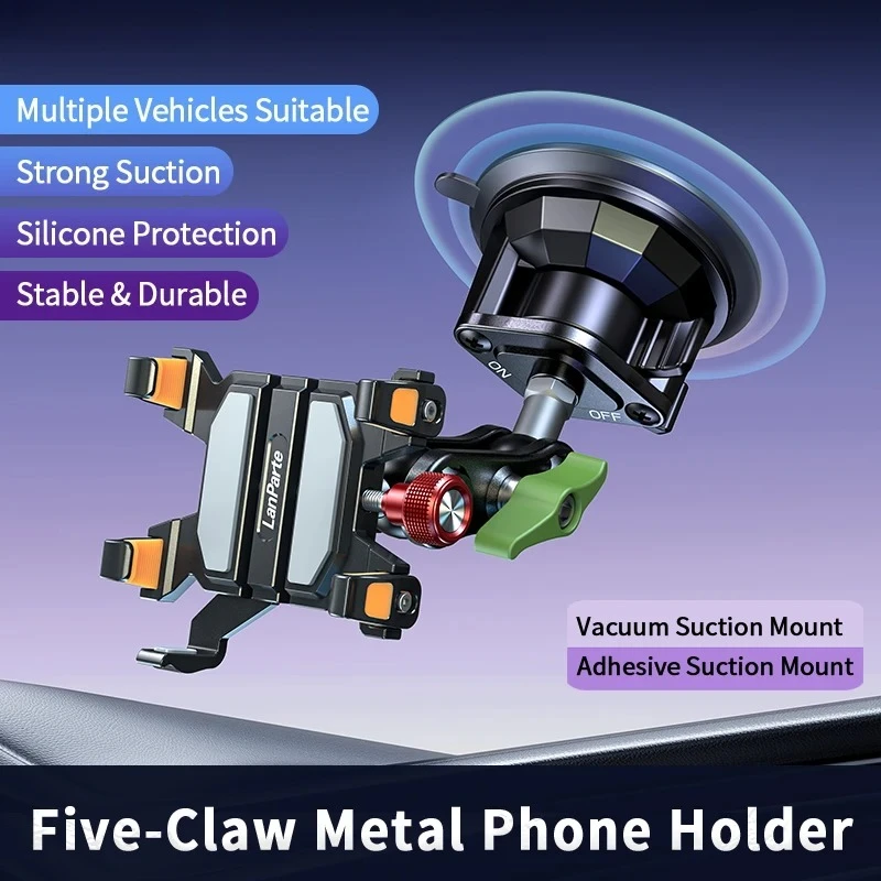 Suction Cup Car Phone Holder Shock Absorption 360° Rotation One-Click Lock For iPhone For Android Dashboard Windshield Mount Use
Suction Cup Car Phone Holder Shock Absorption 360° Rotation One-Click Lock For iPhone For Android Dashboard Windshield Mount Use