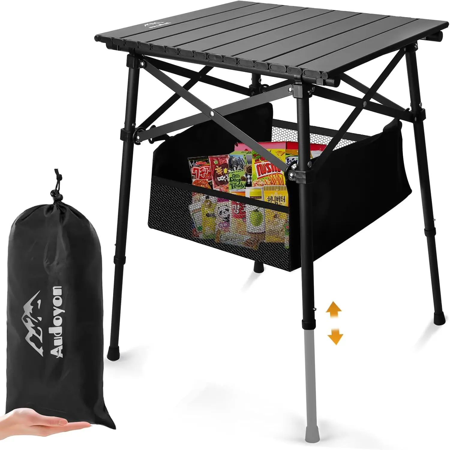 Portable Folding Camping Table, 17.7-24in Height Adjustable, Lightweight Aluminum, with Storage Bag for Picnic BBQ Beach
Portable Folding Camping Table, 17.7-24in Height Adjustable, Lightweight Aluminum, with Storage Bag for Picnic BBQ Beach