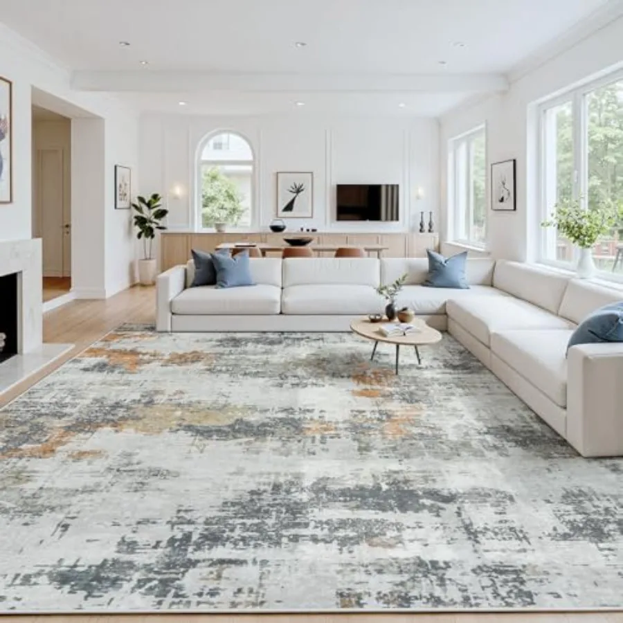 Living Room Area Rug 8x10: Washable Grey Abstract Indoor Floor Rug, No-Slip Soft Thin Stain Resistant Modern Carpet for Bedroom
Living Room Area Rug 8x10: Washable Grey Abstract Indoor Floor Rug, No-Slip Soft Thin Stain Resistant Modern Carpet for Bedroom