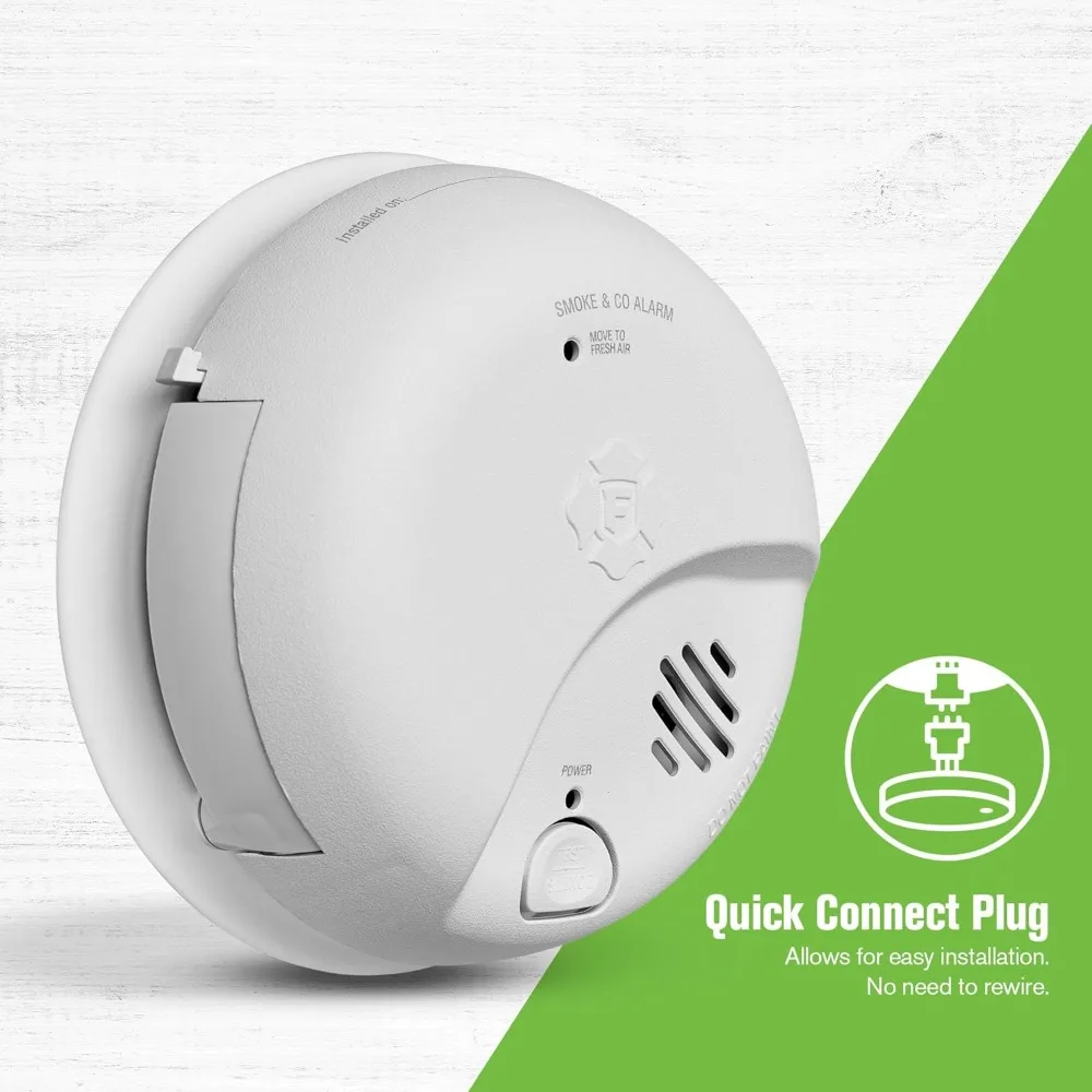 Interconnect Hardwire Combination Smoke & Carbon Monoxide Alarm with Battery Backup, 6-Pack
Interconnect Hardwire Combination Smoke & Carbon Monoxide Alarm with Battery Backup, 6-Pack