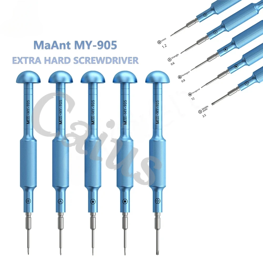 MaAnt MY-905 Набор отверток высокой твердости Cross Torx T2 Y0.6 Pentalobe Phillips для телефона, часов, планшета, инструмент для ремонта
MaAnt MY-905 Набор отверток высокой твердости Cross Torx T2 Y0.6 Pentalobe Phillips для телефона, часов, планшета, инструмент для ремонта