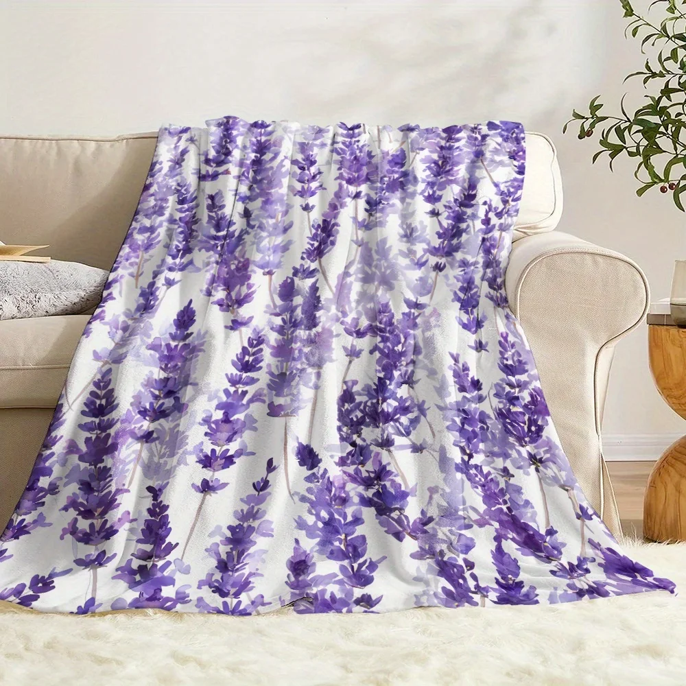 Lavender Field Flannel Throw Blanket Digital Print Soft Fleece, Knitted Warmth for Napping, Camping, Travel
Lavender Field Flannel Throw Blanket Digital Print Soft Fleece, Knitted Warmth for Napping, Camping, Travel