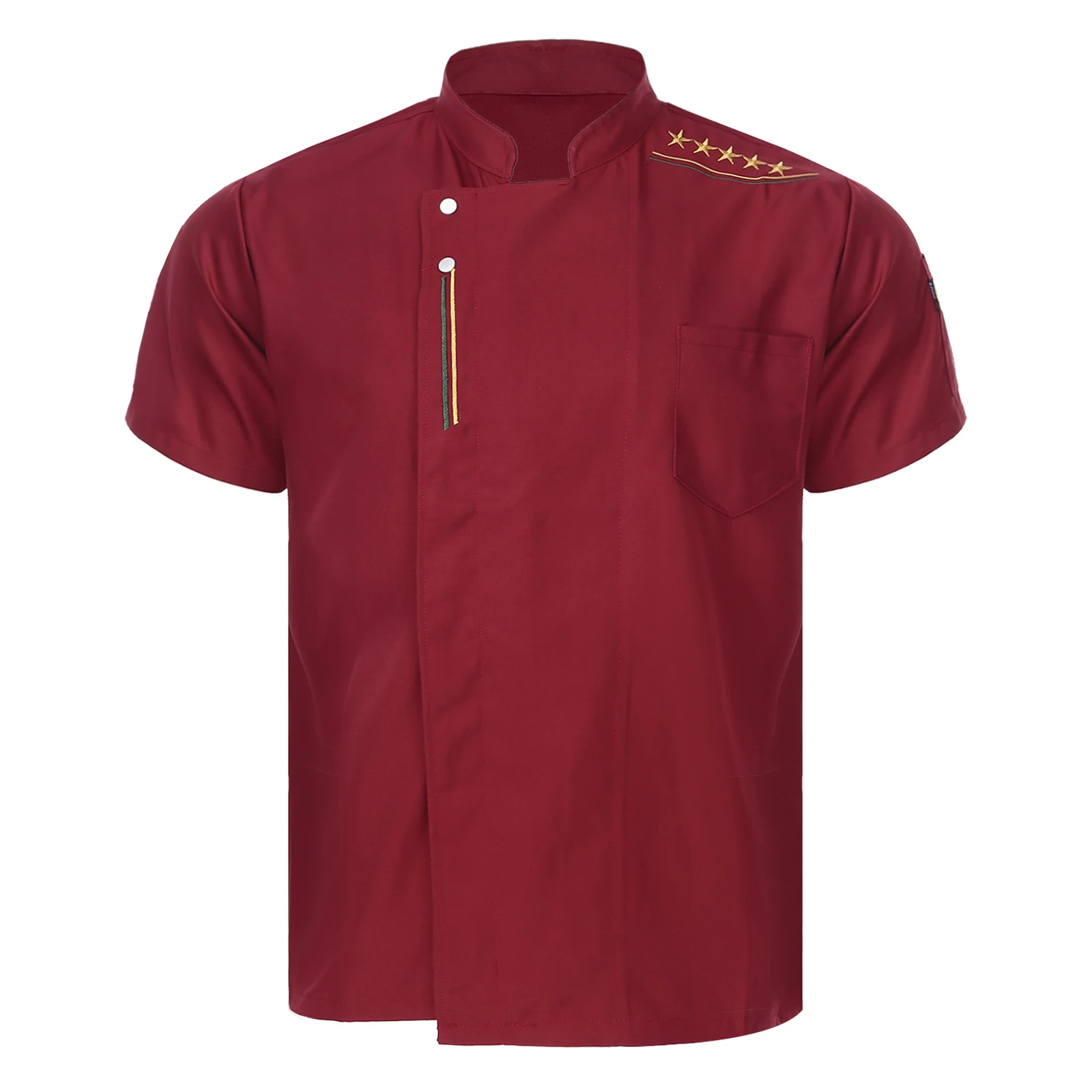 Men Women Adults Chef Jacket Coat Short Sleeve Stand Collar Kitchen Uniform Cooking Top Food Service Shirts for Cooking Baking
Men Women Adults Chef Jacket Coat Short Sleeve Stand Collar Kitchen Uniform Cooking Top Food Service Shirts for Cooking Baking