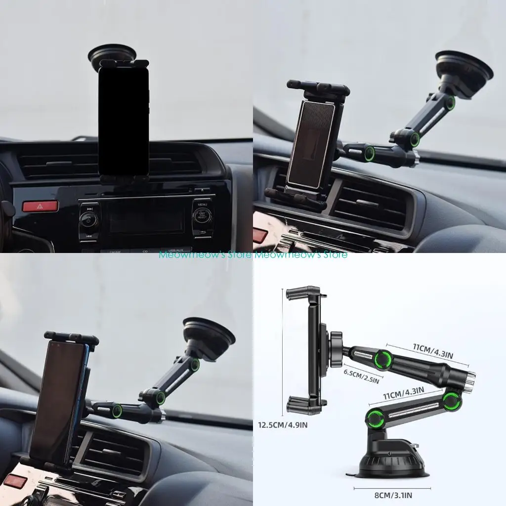 W91A Car Mount Tablet Holder with Extended Suction Cup Arm Foldable for Truck and Vehicle Use 360Degree Rotating
W91A Car Mount Tablet Holder with Extended Suction Cup Arm Foldable for Truck and Vehicle Use 360Degree Rotating