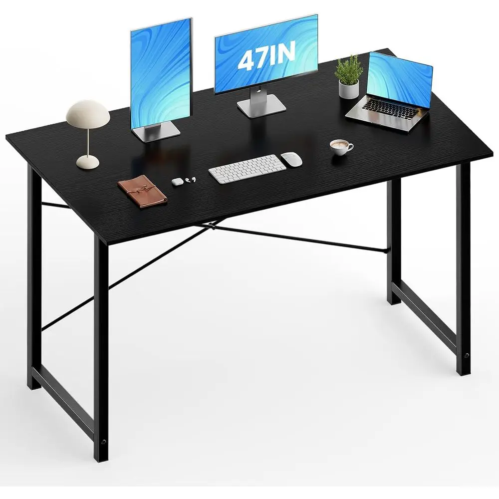 47 Inch Home Oice Desk, Small Computer Work Table with X-Shaped Reinorcement, Home Simple ern Writing Study Table, Black
47 Inch Home Oice Desk, Small Computer Work Table with X-Shaped Reinorcement, Home Simple ern Writing Study Table, Black