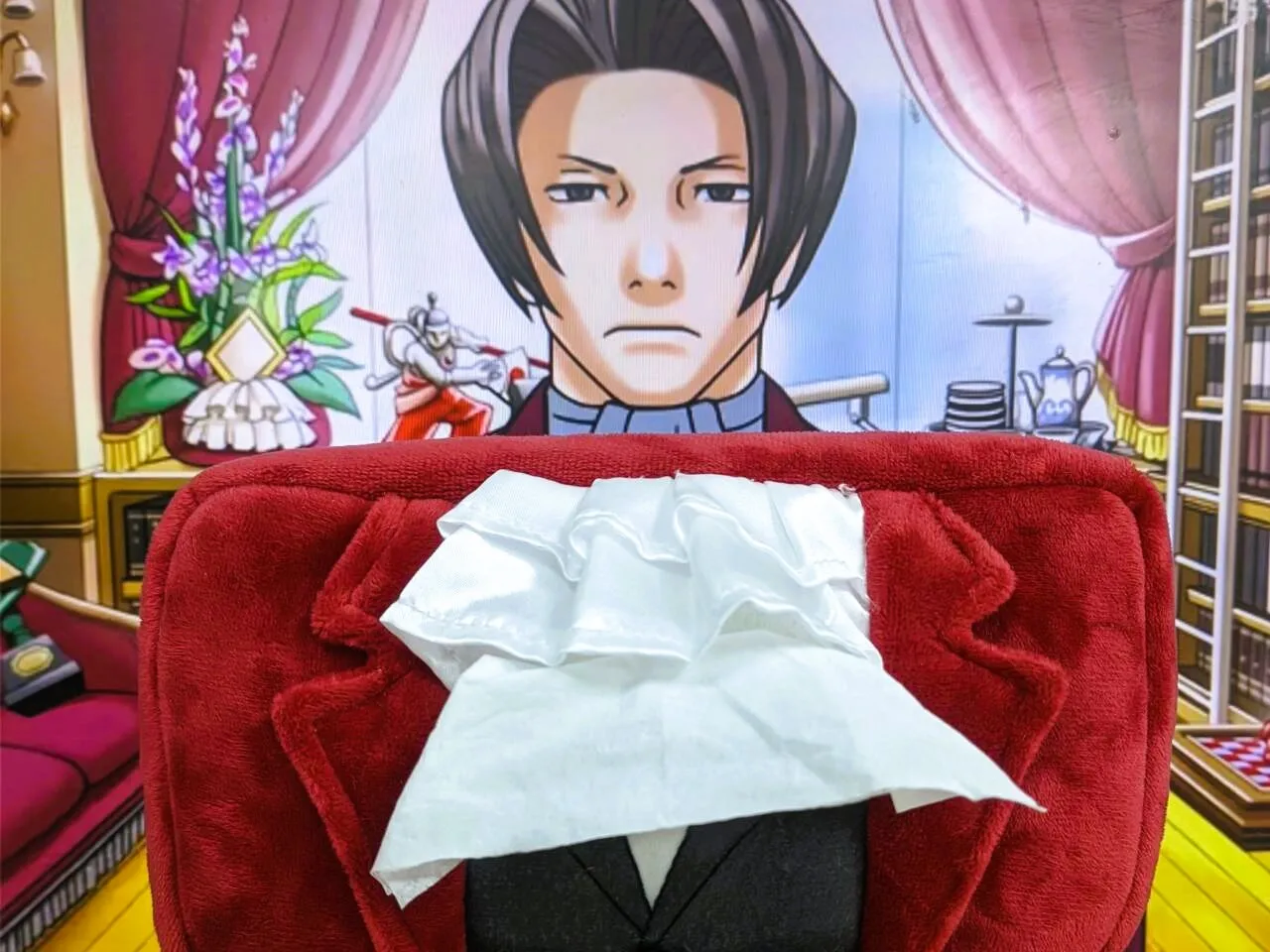 Ace Attorney Miles Edgeworth Anime Plush Tissue Box Napkin Paper Towel Cosplay Cartoon Gift Decorate Dress Up
Ace Attorney Miles Edgeworth Anime Plush Tissue Box Napkin Paper Towel Cosplay Cartoon Gift Decorate Dress Up