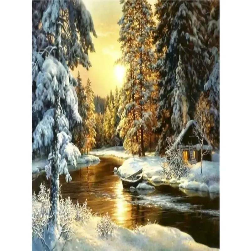 GATYZTORY Winter Diamond Painting Landscape Diamond Mosaic Moon Embroidery Snow Rhinestone Pictures Wall Paintings
GATYZTORY Winter Diamond Painting Landscape Diamond Mosaic Moon Embroidery Snow Rhinestone Pictures Wall Paintings