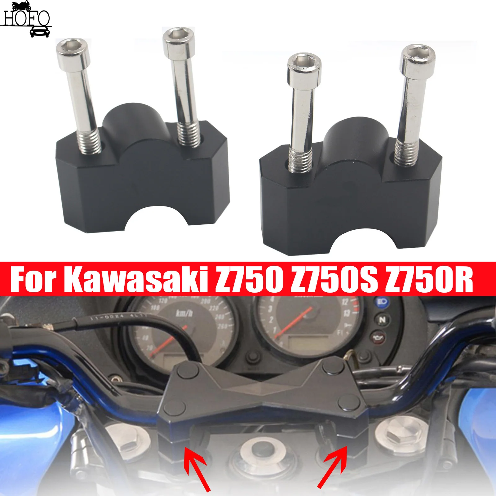 30MM Black CNC Handle Bar Riser Clamps For Kawasaki Z750 2004-2012 Z750S 2004-2007 Z750R 2011-2012
30MM Black CNC Handle Bar Riser Clamps For Kawasaki Z750 2004-2012 Z750S 2004-2007 Z750R 2011-2012